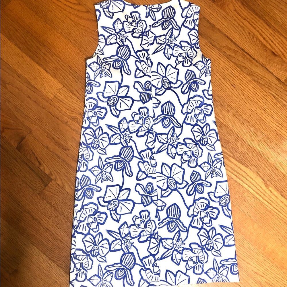 Persifor Margot Shift Dress Blue White Floral Cotton XS - Picture 5 of 7